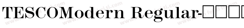 TESCOModern Regular字体转换
